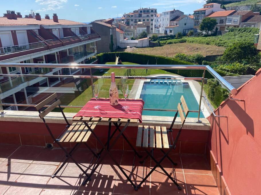 Atico Con Terraza, Piscina Y Gimnasio Appartement Vilagarcia de Arousa Buitenkant foto